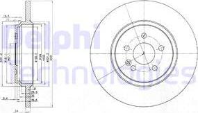 Delphi BG3728 - Спирачен диск vvparts.bg