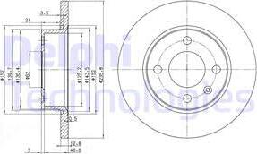 Delphi BG2910 - Спирачен диск vvparts.bg