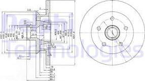 Delphi BG2468 - Спирачен диск vvparts.bg