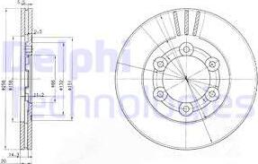 Delphi BG2416 - Спирачен диск vvparts.bg