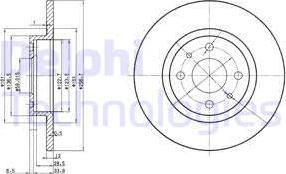 Delphi BG2411 - Спирачен диск vvparts.bg