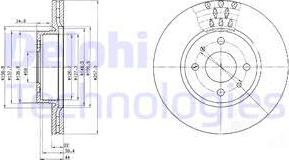 Delphi BG2413 - Спирачен диск vvparts.bg