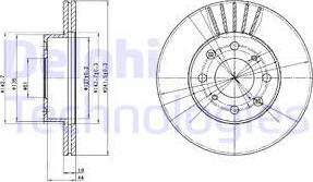 Delphi BG2488 - Спирачен диск vvparts.bg