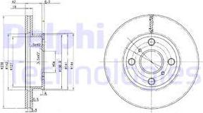 Delphi BG2424 - Спирачен диск vvparts.bg