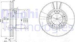 Delphi BG2423 - Спирачен диск vvparts.bg