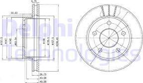 Delphi BG2472 - Спирачен диск vvparts.bg