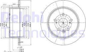 Delphi BG2594 - Спирачен диск vvparts.bg