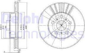 Delphi BG2596 - Спирачен диск vvparts.bg