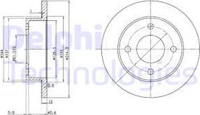 Delphi BG2566 - Спирачен диск vvparts.bg