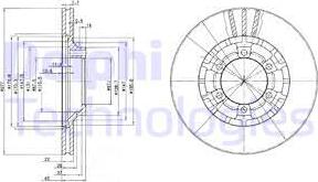 Delphi BG2561 - Спирачен диск vvparts.bg