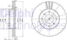 Delphi BG2567 - Спирачен диск vvparts.bg