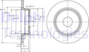 Delphi BG2510 - Спирачен диск vvparts.bg