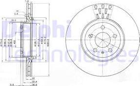 Delphi BG2512C - Спирачен диск vvparts.bg