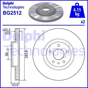 Delphi BG2512 - Спирачен диск vvparts.bg