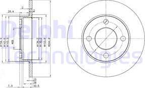 Delphi BG2517 - Спирачен диск vvparts.bg