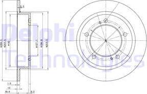 Delphi BG2584 - Спирачен диск vvparts.bg