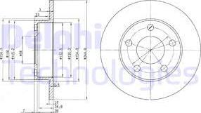 Delphi BG2520 - Спирачен диск vvparts.bg