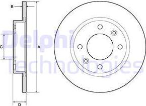 Delphi BG2572 - Спирачен диск vvparts.bg