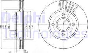 Delphi BG2699 - Спирачен диск vvparts.bg