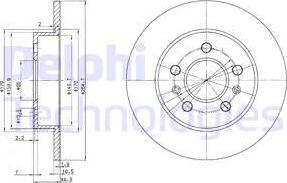 Delphi BG2696 - Спирачен диск vvparts.bg