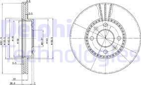 Delphi BG2693 - Спирачен диск vvparts.bg