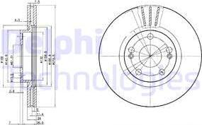 Delphi BG2697 - Спирачен диск vvparts.bg