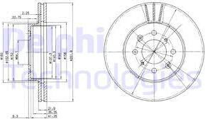 Delphi BG2615 - Спирачен диск vvparts.bg