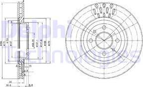 Delphi BG2617 - Спирачен диск vvparts.bg