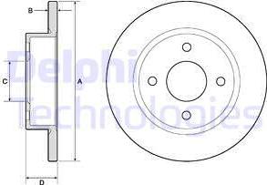 Delphi BG2683 - Спирачен диск vvparts.bg