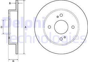 Delphi BG2634 - Спирачен диск vvparts.bg