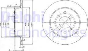 Delphi BG2633 - Спирачен диск vvparts.bg