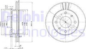 Delphi BG2632 - Спирачен диск vvparts.bg