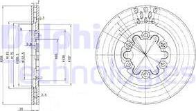 Delphi BG2678 - Спирачен диск vvparts.bg