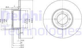 Delphi BG2069 - Спирачен диск vvparts.bg