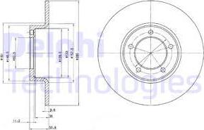 Delphi BG2021 - Спирачен диск vvparts.bg