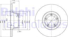 Delphi BG2157 - Спирачен диск vvparts.bg