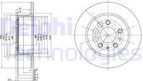 Delphi BG2103 - Спирачен диск vvparts.bg