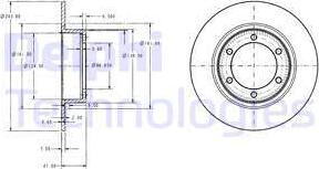 Delphi BG2107 - Спирачен диск vvparts.bg