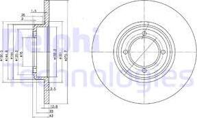 Delphi BG2114 - Спирачен диск vvparts.bg