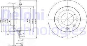 Delphi BG2118 - Спирачен диск vvparts.bg