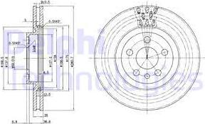 Delphi BG2844 - Спирачен диск vvparts.bg