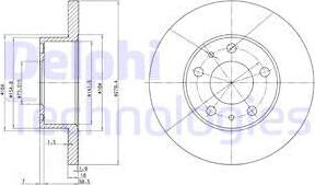 Delphi BG2845 - Спирачен диск vvparts.bg