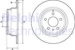 Delphi BG2842C - Спирачен диск vvparts.bg