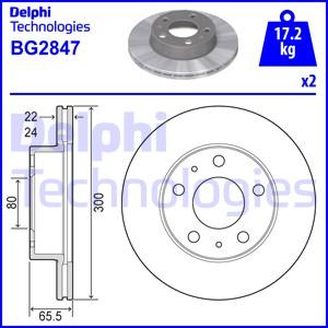 Delphi BG2847 - Спирачен диск vvparts.bg