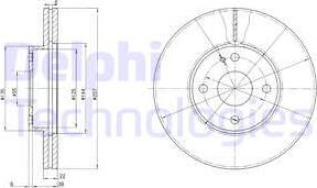 Delphi BG2804 - Спирачен диск vvparts.bg