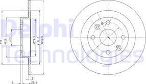 Delphi BG2805C - Спирачен диск vvparts.bg