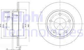 Delphi BG2806 - Спирачен диск vvparts.bg