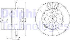 Delphi BG2802 - Спирачен диск vvparts.bg