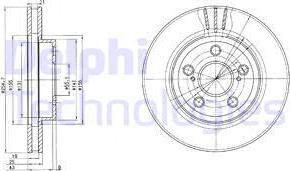 Delphi BG2880 - Спирачен диск vvparts.bg