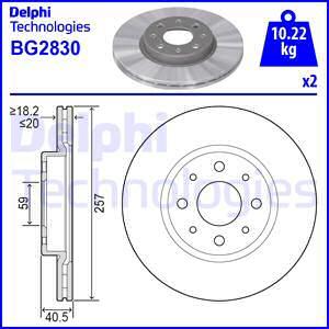 Delphi BG2830 - Спирачен диск vvparts.bg
